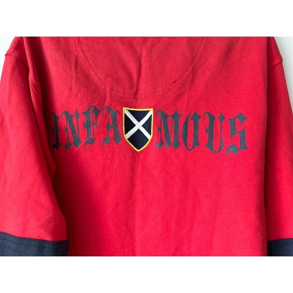 AK:CESS Royal Classic INFAMOUS Red Cardigan Cotton Emblem - Picture 7 of 11